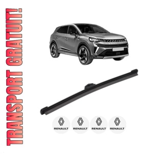 Stergator lamela spate RENAULT SYMBIOZ din 2024, pentru luneta auto, Valeo Silencio, din cauciuc siliconat rezistent, 4 Stickere Auto RENAULT