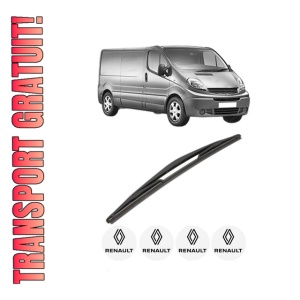 Stergator lamela spate RENAULT TRAFIC II Van (FL) din 2001 - 2006, pentru luneta auto, Valeo Silencio, din cauciuc siliconat rezistent, 4 Stickere Auto RENAULT