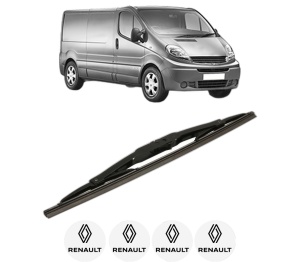 Stergator lamela spate RENAULT TRAFIC II Van (FL) din 2001 - 2006, pentru luneta auto, Bosch Twin, din cauciuc siliconat rezistent, 4 Stickere Auto RENAULT v30834