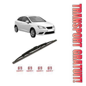 Stergator lamela spate SEAT IBIZA IV SC (6J1, 6P5) din 2008 - 2016, pentru luneta auto, Bosch Twin, din cauciuc siliconat rezistent, 4 Stickere Auto SEAT
