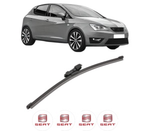 Stergator lamela spate SEAT IBIZA V (KJ1, KJG) din 2017, pentru luneta auto, Valeo Silencio Xtrm, din cauciuc siliconat rezistent, 4 Stickere Auto SEAT v19084