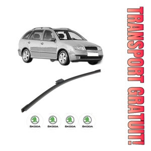 Stergator lamela spate SKODA FABIA I Combi (6Y5) din 2000 - 2007, pentru luneta auto, Bosch Aerotwin, din cauciuc siliconat rezistent, 4 Stickere Auto SKODA