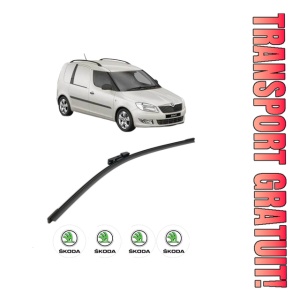 Stergator lamela spate SKODA FABIA II Praktik (545) din 2013 - 2014, pentru luneta auto, Bosch Aerotwin, din cauciuc siliconat rezistent, 4 Stickere Auto SKODA