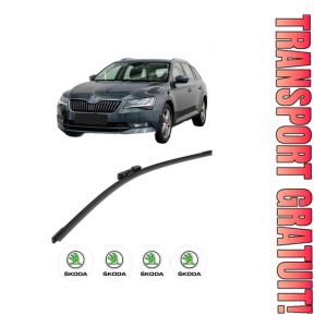 Stergator lamela spate SKODA SUPERB III Estate (3V5) din 2015 - 2024, pentru luneta auto, Bosch Aerotwin, din cauciuc siliconat rezistent, 4 Stickere Auto SKODA