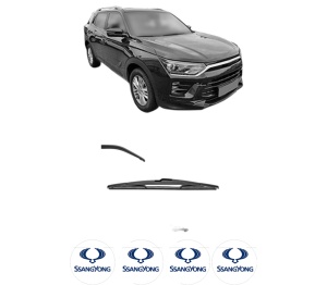 Stergator lamela spate SSANGYONG KORANDO (C300) din 2021, pentru luneta auto, Valeo Silencio, din cauciuc siliconat rezistent, 4 Stickere Auto SSANGYONG v15964
