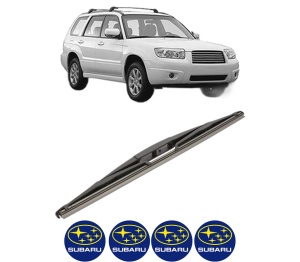 Stergator lamela spate SUBARU FORESTER (SH_) din 2008 - 2013, pentru luneta auto, Valeo Silencio, din cauciuc siliconat rezistent, 4 Stickere Auto SUBARU v18604