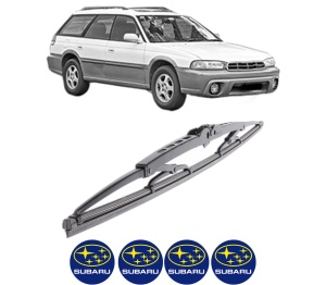 Stergator lamela spate SUBARU LEGACY OUTBACK (BG) din 1996 - 1999, pentru luneta auto, Bosch Twin, din cauciuc siliconat rezistent, 4 Stickere Auto SUBARU v33294