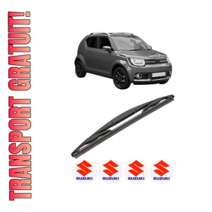 Stergator lamela spate SUZUKI IGNIS III (MF, FF) din 2016, pentru luneta auto, Valeo Silencio, din cauciuc siliconat rezistent, 4 Stickere Auto SUZUKI