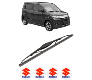 Stergator lamela spate SUZUKI WAGON R (MH21, MH22) din 2003 - 2005, pentru luneta auto, Valeo Silencio, din cauciuc siliconat rezistent, 4 Stickere Auto SUZUKI v19204
