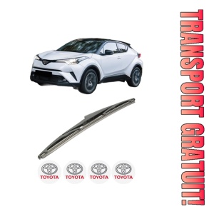 Stergator lamela spate TOYOTA C-HR (_X1_) din 2016, pentru luneta auto, Bosch Twin, din cauciuc siliconat rezistent, 4 Stickere Auto TOYOTA