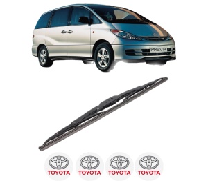 Stergator lamela spate TOYOTA PREVIA II (_R3_) din 2000 - 2006, pentru luneta auto, Bosch Twin, din cauciuc siliconat rezistent, 4 Stickere Auto TOYOTA v31914