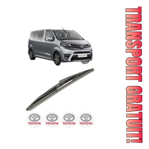 Stergator lamela spate TOYOTA PROACE VERSO Bus (MPY_) din 2016 - 2023, pentru luneta auto, Bosch Twin, din cauciuc siliconat rezistent, 4 Stickere Auto TOYOTA