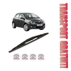 Stergator lamela spate TOYOTA YARIS (_P9_) din 2005 - 2014, pentru luneta auto, Bosch Twin, din cauciuc siliconat rezistent, 4 Stickere Auto TOYOTA
