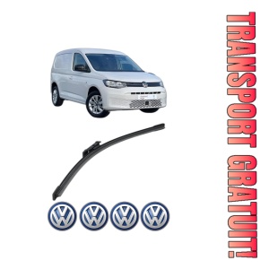 Stergator lamela spate Volkswagen CADDY V MPV (SBB, SBJ) din 2020 - 2024, pentru luneta auto, Bosch Aerotwin, din cauciuc siliconat rezistent, 4 Stickere Auto VW