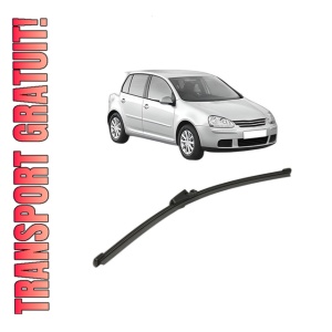 Stergator lamela spate Volkswagen GOLF V (1K1) din 2003 - 2009, pentru luneta auto, Valeo Silencio Xtrm, din cauciuc siliconat rezistent, 4 Stickere Auto VW