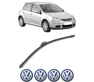 Stergator lamela spate Volkswagen GOLF V (1K1) din 2003 - 2009, pentru luneta auto, Bosch Aerotwin, din cauciuc siliconat rezistent, 4 Stickere Auto VW v27069