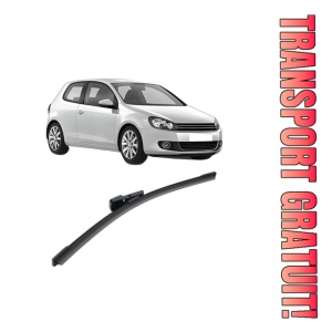 Stergator lamela spate Volkswagen GOLF VI (5K1) din 2008 - 2013, pentru luneta auto, Bosch Aerotwin, din cauciuc siliconat rezistent, 4 Stickere Auto VW - Img 1