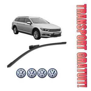 Stergator lamela spate Volkswagen PASSAT ALLTRACK B8 Variant (3G5, CB5) din 2015 - 2024, pentru luneta auto, Bosch Aerotwin, din cauciuc siliconat rezistent, 4 Stickere Auto VW - Img 1