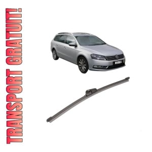 Stergator lamela spate Volkswagen PASSAT B7 Estate Van (365) din 2010 - 2014, pentru luneta auto, Valeo Silencio Xtrm, din cauciuc siliconat rezistent, 4 Stickere Auto VW