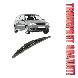Stergator lamela spate Volkswagen POLO (6N2) din 1999 - 2001, pentru luneta auto, Bosch Twin, din cauciuc siliconat rezistent, 4 Stickere Auto VW