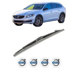 Stergator lamela spate VOLVO V60 I Cross Country (157) din 2015 - 2018, pentru luneta auto, Bosch Twin, din cauciuc siliconat rezistent, 4 Stickere Auto VOLVO v26524