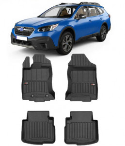 Subaru Outback (Bt) VI Din 05.2021 - Prezent, Coupe Set Covorase Auto Tip Tavita Premium 3D, din cauciuc accesorii pentru autoturismul tau - masina v161531