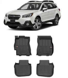 Subaru Outback IV Din 2009 - 2014, Combi, Cutie Automata , Set Covorase Auto Tip Tavita Premium 3D, din cauciuc accesorii pentru autoturismul tau - masina v163913