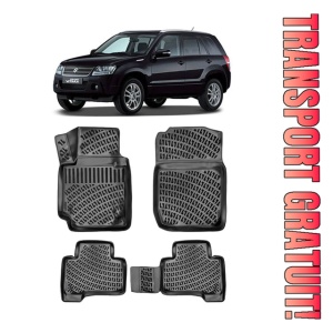 Suzuki Grand Vitara III 5D 2005-2015 Set 4 covorase auto din cauciuc tip tavita premium line 3D