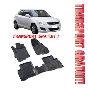 Suzuki Swift III 2010-2017 Set 4 covorase auto din cauciuc tip tavita premium line 3D - Transport Gratuit!