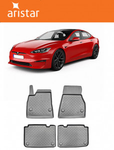Tesla Model S, Coupe, Din 04.2015 - Prezent , Set Covorase Auto Tip Tavita Premium 3D, din cauciuc accesorii pentru autoturismul tau - masina v169689