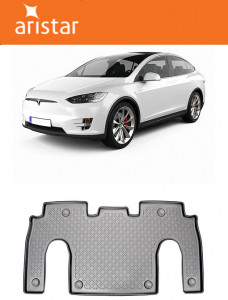 Tesla Model X, Suv, Din 10.2016 - Prezent, 6 Locuri, Rand 2 , Set Covorase Auto Tip Tavita Premium 3D, din cauciuc accesorii pentru autoturismul tau - masina v171320