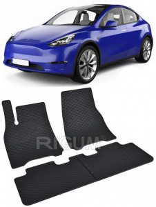 Tesla Model Y fabricat din 2021 - Prezent, Sedan, set covorase auto dedicate, din cauciuc 100% Premium accesorii pentru autoturismul tau - masina v151492