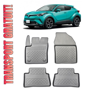 Toyota C-Hr, Suv, Din 01.2017 - Prezent , Set Covorase Auto Tip Tavita Premium 3D, din cauciuc - Img 1