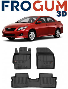 Toyota Corolla X, Sedan, Din 2007 - 07.2013, E140/E150 , Set Covorase Auto Tip Tavita Premium 3D, din cauciuc accesorii pentru autoturismul tau - masina v171195