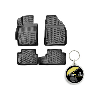 Toyota Corolla Xe140. E150 2006- Set 4 covorase auto din cauciuc tip tavita premium line 3D accesorii pentru autoturismul tau - masina v242623