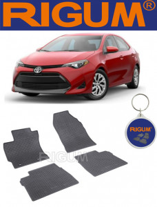 Toyota Corolla Xi, Sedan, fabricat din 08.2013 - 06.2018, E160/E170/E180, set covorase auto dedicate, din cauciuc 100% Premium accesorii pentru autoturismul tau - masina v156933