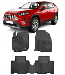 Toyota Rav4 IV Din 03.2013 - 12.2018, Suv , Set Covorase Auto Tip Tavita Premium 3D, din cauciuc accesorii pentru autoturismul tau - masina v169038