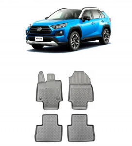 Toyota Rav4 V, Suv, Din 01.2019 - Prezent, Cutie Automata , Set Covorase Auto Tip Tavita Premium 3D, din cauciuc accesorii pentru autoturismul tau - masina v171044