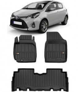 Toyota Yaris Verso Din 2000 - 2006, Van , Set Covorase Auto Tip Tavita Premium 3D, din cauciuc accesorii pentru autoturismul tau - masina v162768