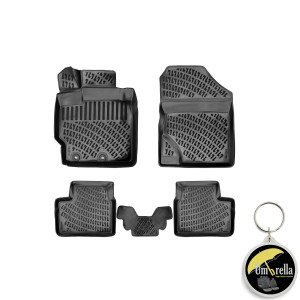 Toyota Yaris Xp90 II 2005-2013 Set 5 covorase auto din cauciuc tip tavita premium line 3D accesorii pentru autoturismul tau - masina v242424