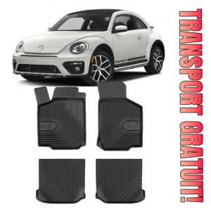 Volkswagen Beetle Din 1998 - 2010, Hatchback , Set Covorase Auto Tip Tavita Premium 3D, din cauciuc
