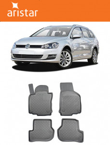 Volkswagen Golf 6, Combi, Din 06.2007 - 08.2013 , Set Covorase Auto Tip Tavita Premium 3D, din cauciuc accesorii pentru autoturismul tau - masina v172576