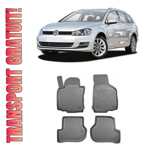 Volkswagen Golf 6, Combi, Din 06.2007 - 08.2013 , Set Covorase Auto Tip Tavita Premium 3D, din cauciuc