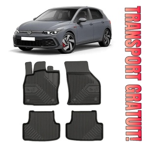 Volkswagen Golf 7 Gti Din 10.2012 - 12.2019, Hatchback , Set Covorase Auto Tip Tavita Premium 3D, din cauciuc