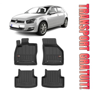 Volkswagen Golf 7 Sportsvan, Van, Din 05.2014 - 12.2020 , Set Covorase Auto Tip Tavita Premium 3D, din cauciuc