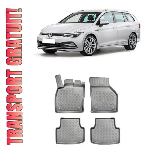 Volkswagen Golf 8, Combi, Din 03.2020 - Prezent , Set Covorase Auto Tip Tavita Premium 3D, din cauciuc