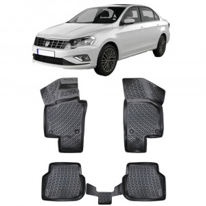 Volkswagen Jetta VI 2011-2019 Set 4 covorase auto din cauciuc tip tavita premium line 3D accesorii pentru autoturismul tau - masina v241994