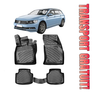 Volkswagen Passat B8 Combi 2015-2023 Set 4 covorase auto din cauciuc tip tavita premium line 3D