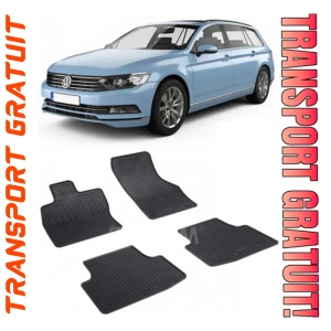 Volkswagen Passat B8, Combi, fabricat din 12.2014 - Prezent, set covorase auto dedicate, din cauciuc 100% Premium