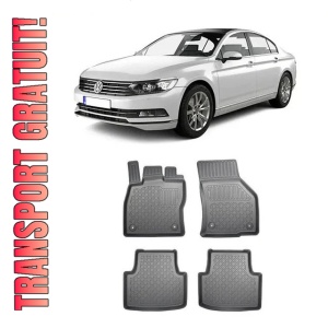 Volkswagen Passat B8, Sedan, Din 12.2014 - Prezent , Set Covorase Auto Tip Tavita Premium 3D, din cauciuc